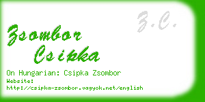 zsombor csipka business card